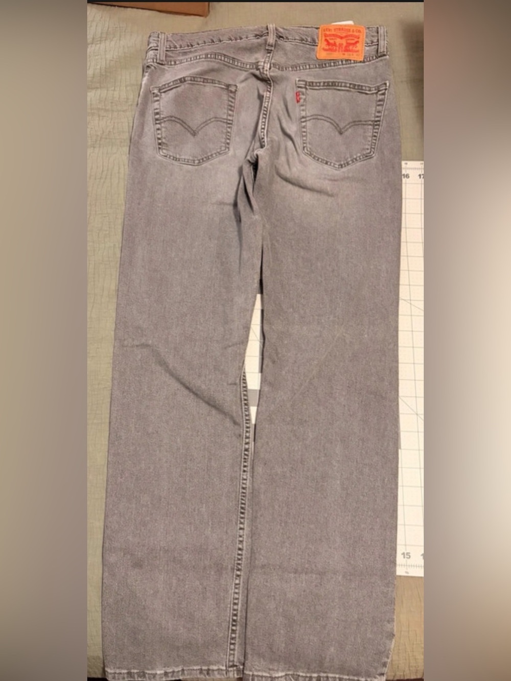 Men’s Levi’s 505 Regular Fit Straight Leg Grey Jeans W32 L32